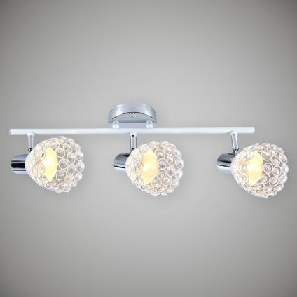 Спот DA5956/3 WH+CR белый/хром 3x60W E14 h195, HN21